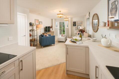 Show home living room and kitchen