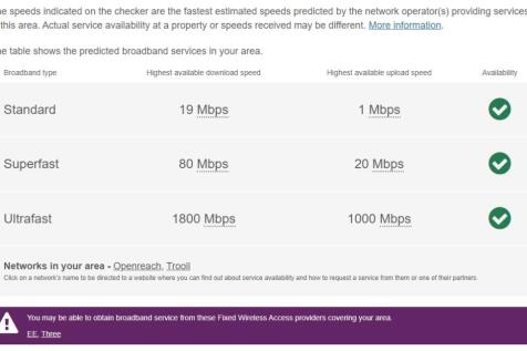 Evelyn, Broadband