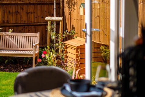 View from our 4 bed Woodcote show home into the garden