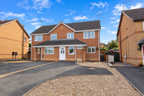 Sunny Suburban Brick House Exterior