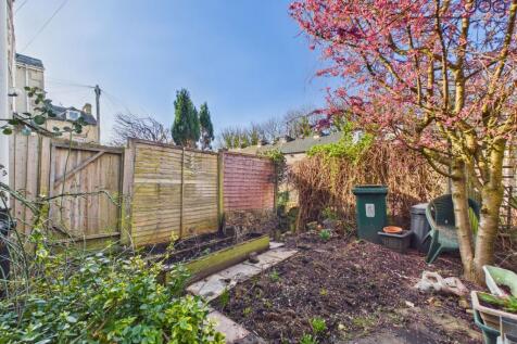 Garden with blossom tree