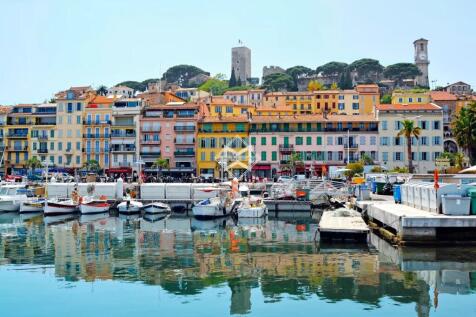 Old city and harbor in Cannes, French Riviera, Fra