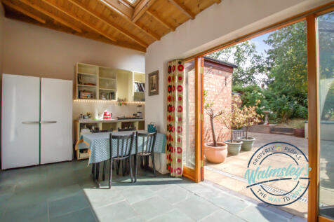 French doors to gardens