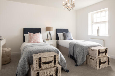 4th double bedroom with 2 single beds, 4 bedroom exeter house type