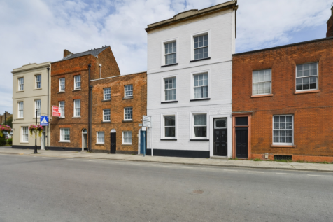 Georgian-style buildings on quiet street