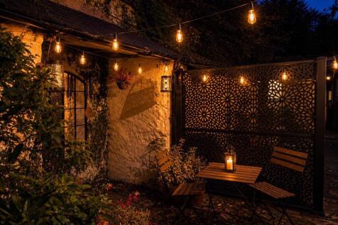 Atmospheric courtyard seating area