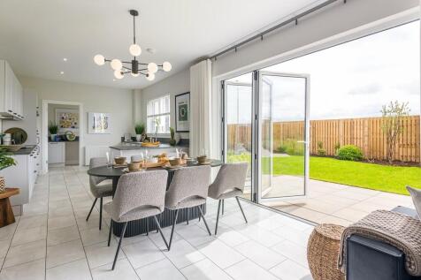 5 bedroom showhome | kitchen, dining, and lounge area