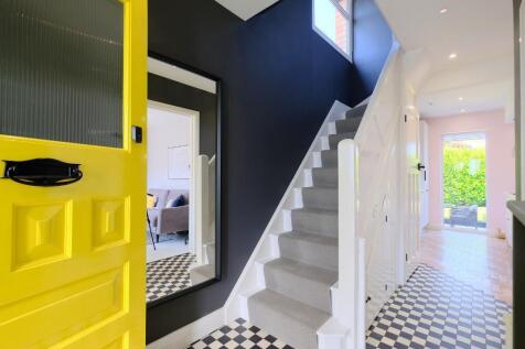 Period door and entrance hall