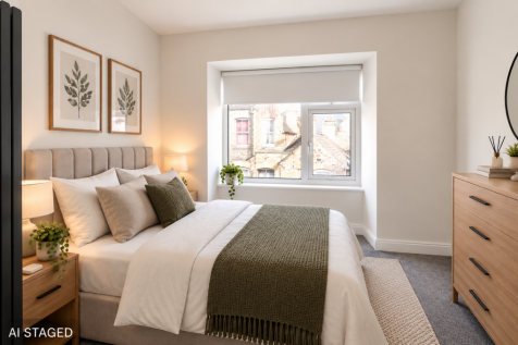 AI staged bedroom