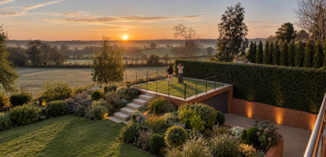 Frosty Garden Sunrise Over Rolling Fields.png