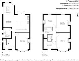 21 Rosamond Rd updated kitchen diner floor plan.jp