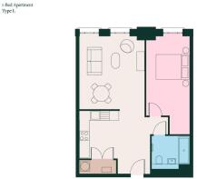 One bed apartment