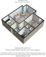 2 Hurlington Court - Floor plan 3D