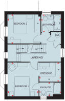 First floor floorplan of the Hertford at Chaloners Green, Whitby