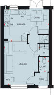 The ground floor floor plan of The Archford