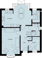 Ground floor plan of the Holden 4 bedroom home