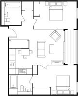 2-bed - 2B3P TYPE...