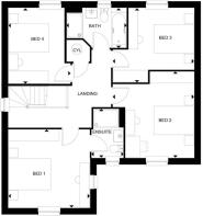 The first floor floorplan of The Drummond