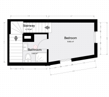 Second floor 1 bed