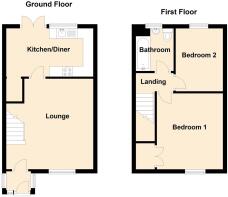 2D Floor Plan 33 Llanrwst Road, Conwy - all floors