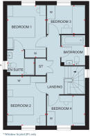 First floor plan of the Ingleby 4 bedroom home