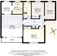 Floorplan - Flat 15 Fitzalan Court, Rackham Road, 