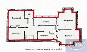 Room-labeled red floor plan