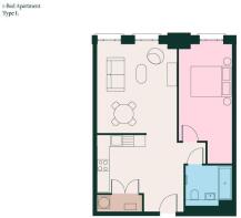 One bed apartment