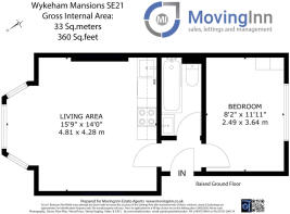 Floor Plan For Sale  1 Bedroom Flat Rosendale Road