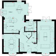 ground floor plan of the woodwalton at century gardens