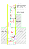 525B measurments & layout of ground floor
