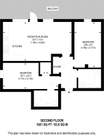 Floorplan area for info only, not for £/sq. ft valuation