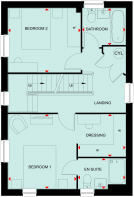 First floor floorplan of the four bedroom Hertford