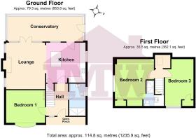 Floor Plan for Willow Cottage, 11 Mountain Road, C