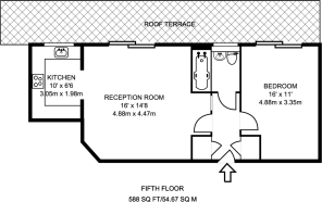 Floorplan area for info only, not for £/sq. ft valuation