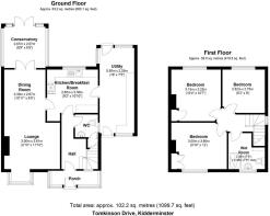Floor Plan - 78, Tomkinson Drive Kidderminster, DY