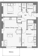 Dandara - Manor Park - Block A, Apartment 100 floorplan