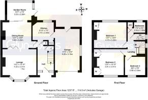 Floorplan - 32 Old Manor Road Rustington BN16 3QS.