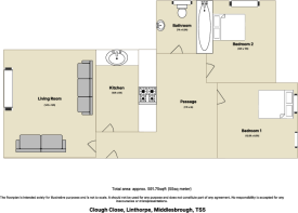 Floorplan Clough Close, Linthorpe, Middlesbrough, 