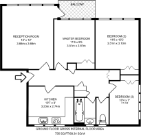 Floorplan area for info only, not for £/sq. ft valuation