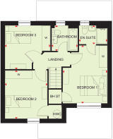 First floor plan of our 3 bed Thornham home