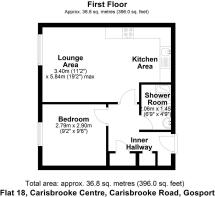 Floor plan Flat 18, Carisbrooke Centre, Carisbrook