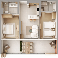 Floorplan 2 bedrooms