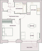 1bed A04 Floorplan