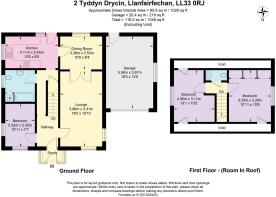 Floor Plan -  2 Tyddyn Drycin, Llanfairfechan LL33