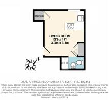 Flat 1 112 Tooting High Street SW17 floorplan colo
