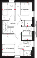 First floor plan of our 3 bed Moresby home