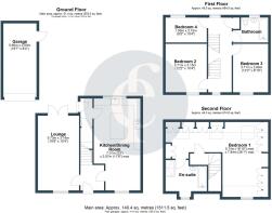 6 Burns Close, Stratford Upon Avon - all floors