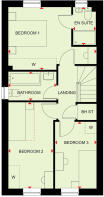 First floor of the 3 bedroom Maidstone