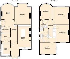 2D Floor Plan East Clyne, Craig y Don - all floors